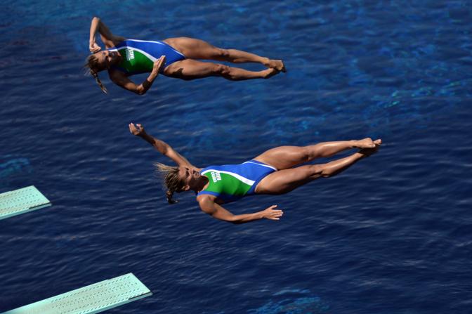 L'impresa di sabato scorso: Tania Cagnotto e Francesca Dallap conquistano la medaglia d'argento nel trampolino dai 3 metri sincro. Le azzurre hanno messo in scena una gara intensa, con un 307.80 finale, a soli 31 punti dalle imbattibili cinesi Wu Minxia e Shi Tingmao. LaPresse